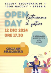 Iscriviti all'Open Day cliccando su questa immagine